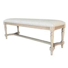 Luna Linen Ottoman Bench